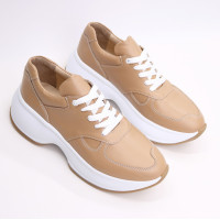 Кросівки з карамельної шкіри Арт. 15-2/184