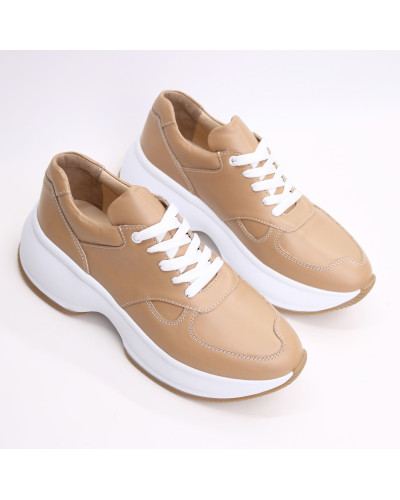 Кросівки з карамельної шкіри Арт. 15-2/184