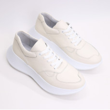 Кросівки з бежевої шкіри Арт. 15-2/199