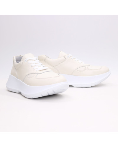 Кросівки з бежевої шкіри Арт. 15-2/199