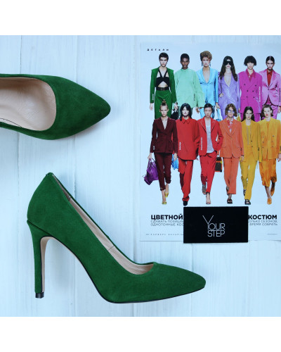 Замшеві туфлі-човники Арт. 35-1/60Ок