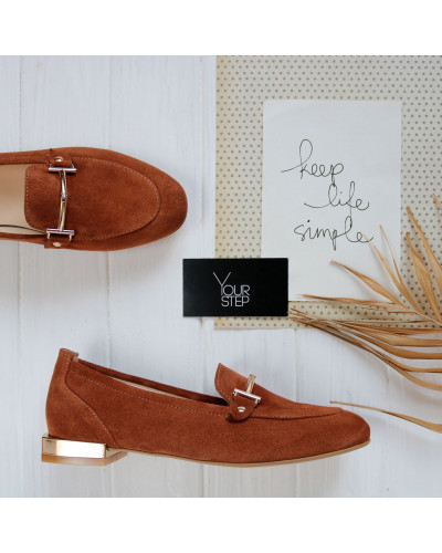 Лофери із рудої замші Арт. 156-1/33-2578