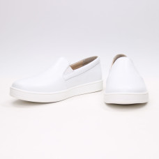 Мокасини із білої шкіри Арт. Em-3