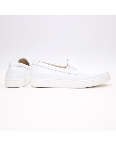 Мокасини із білої шкіри Арт. Em-3