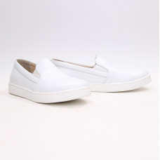 Мокасини із білої шкіри Арт. Em-3