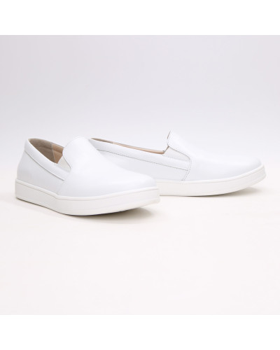 Мокасини із білої шкіри Арт. Em-3