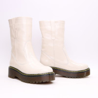 Полусапоги из светло-бежевого наплака  Арт. 12-2/22