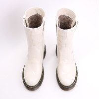 Полусапоги из светло-бежевого наплака  Арт. 12-2/22