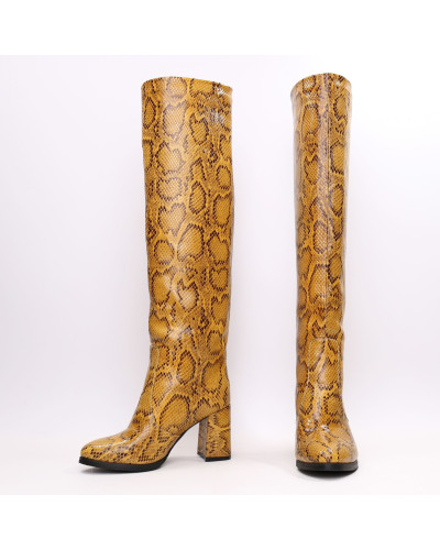 Лакові чобітки з принтом Арт. 52-6Ок