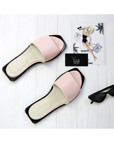 Шльопанці з пудрової шкіри Арт. 10-9/0504