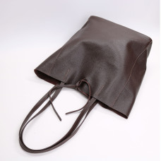 Шкіряний шопер відтінку шоколад Арт. YS-4080
