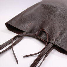 Шкіряний шопер відтінку шоколад Арт. YS-4080