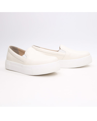 Бежеві шкіряні сліпони Арт.15-1/192