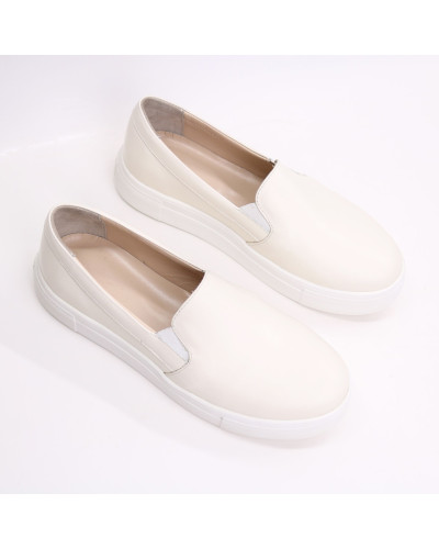 Бежеві шкіряні сліпони Арт.15-1/192