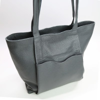 Сумка-шопер з сірої шкіри флотар Арт. YS-6072