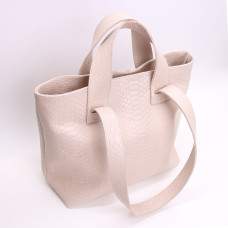 Сумка-трансформер з бежевої шкіри під рептилію Арт. YS-6052