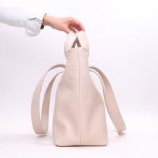 Сумка-трансформер з бежевої шкіри під рептилію Арт. YS-6052