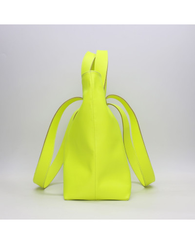 Сумка-трансформер зі шкіри жовтого неону Арт. YS-6052