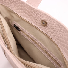 Сумка-трансформер з бежевої шкіри під рептилію Арт. YS-6052(2)