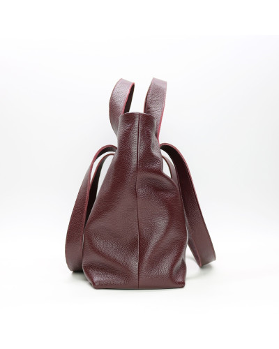 Сумка-трансформер з бордової шкіри флотар Арт. YS-6052