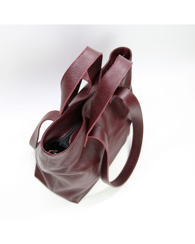 Сумка-трансформер з бордової шкіри флотар Арт. YS-6052