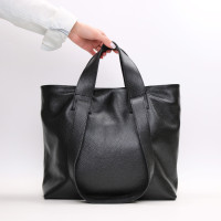 Сумка-трансформер з м'якої чорної шкіри флотар Арт. YS-6052