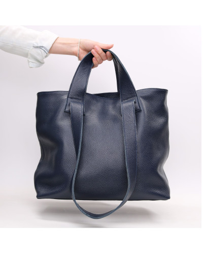 Сумка-трансформер з синьої шкіри флотар Арт. YS-6052