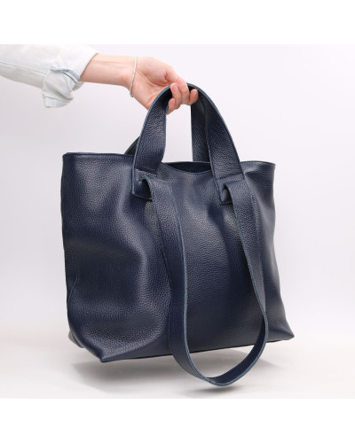 Сумка-трансформер з синьої шкіри флотар Арт. YS-6052