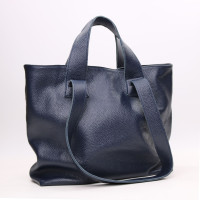 Сумка-трансформер з синьої шкіри флотар Арт. YS-6052