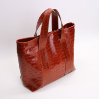 Сумка-трансформер з рудої шкіри під рептилію Арт. YS-6052(2)