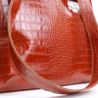 Сумка-трансформер з рудої шкіри під рептилію Арт. YS-6052