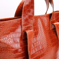 Сумка-трансформер з рудої шкіри під рептилію Арт. YS-6052