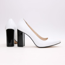 Туфлі-човники з білої шкіри Арт. 35-1/44Ок