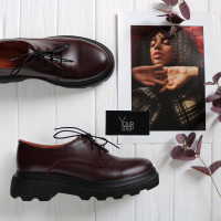 Туфлі з бордової шкіри Арт.12-29/As23