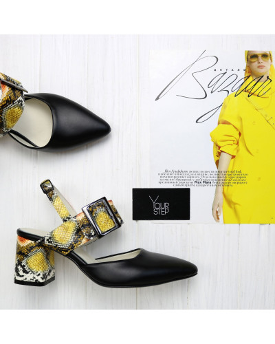 Туфлі-човники з чорної шкіри Арт. 657-17/47Ok