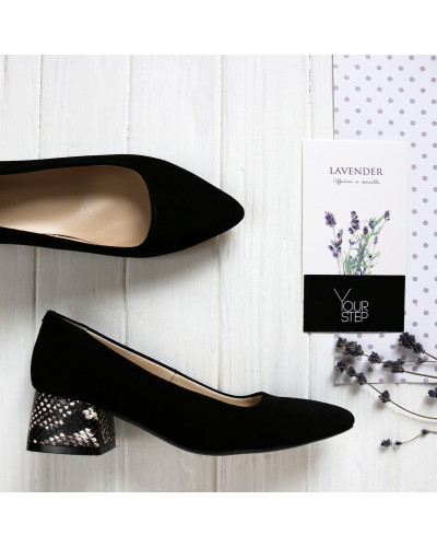 Замшеві чорні туфлі-човники Арт. 457-1/53Ок