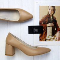 Туфлі-човники з карамельної шкіри Арт. 657-1/47Ok