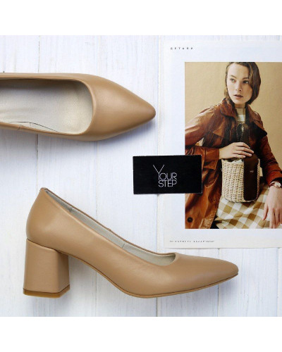 Туфлі-човники з карамельної шкіри Арт. 657-1/47Ok