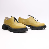 Туфли из кожи цвета оливки Арт. 05-6/21074