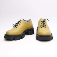 Туфли из кожи цвета оливки Арт. 05-6/21074