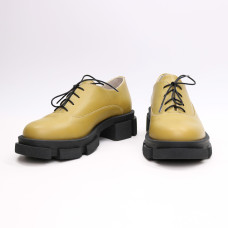 Туфли из кожи цвета оливки Арт. 05-6/21074