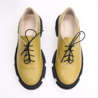 Туфли из кожи цвета оливки Арт. 05-6/21074