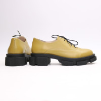 Туфли из кожи цвета оливки Арт. 05-6/21074