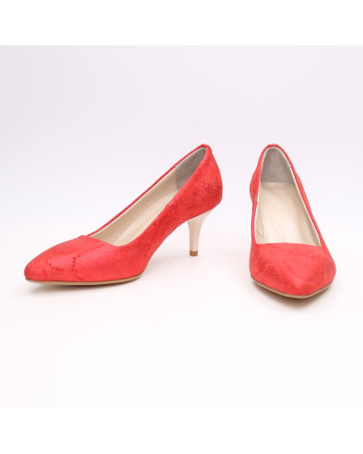 Червоні туфлі-човники на шпильці Арт. 657-1/36