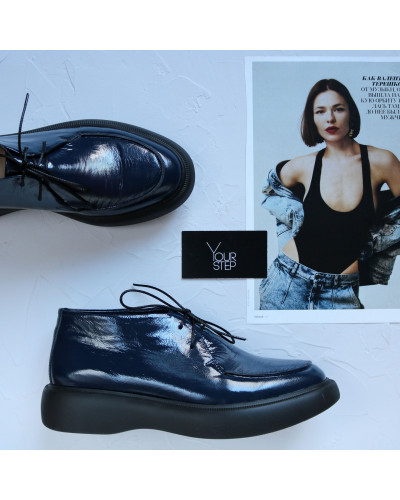 Сині лакові туфлі Арт. 156-5/Hill3