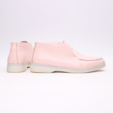 Високі лофери зі шкіри в ніжно рожевому кольорі Арт. 156-4