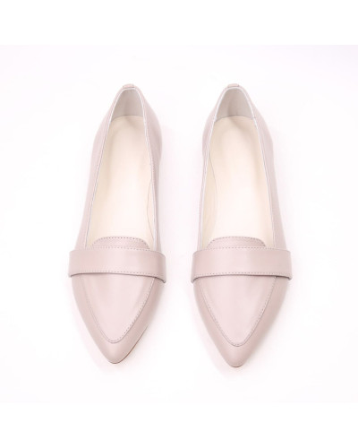 Бежевые балетки с острым носком (Арт. 17-7П)