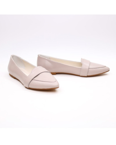 Бежевые балетки с острым носком (Арт. 17-7П)