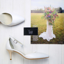 Босоніжки з білої шкіри з гострим носом Арт. 657-4/36