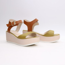 Шкіряні босоніжки на високій підошві Арт. 352-2